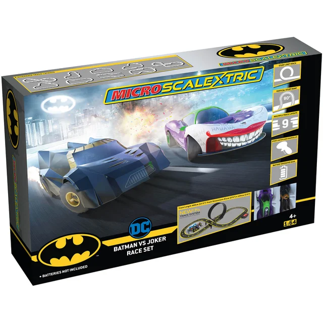 Micro Scalextric Batman vs Joker Battery Powered Race Set