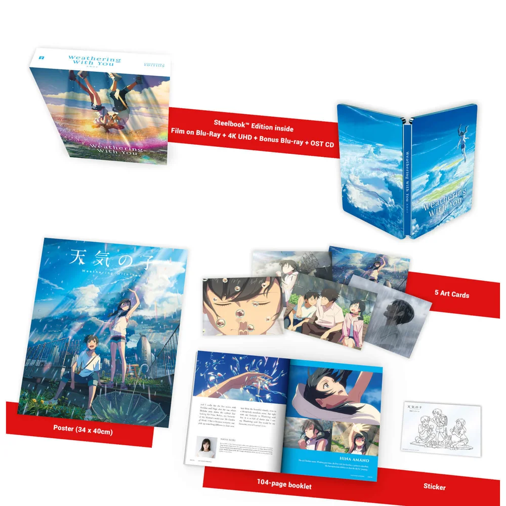 Weathering With You - 4K Ultra HD Zavvi Exclusive Deluxe Edition Steelbook (Includes 2D Blu-ray) – 4 Disc Edition Image 1