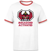 Power Rangers Megazord Activated Unisex T-Shirt - White / Red Ringer - undefined undefined