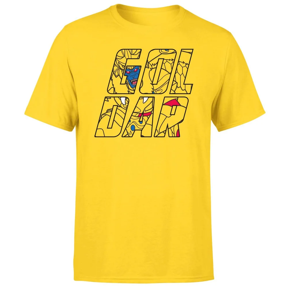 Power Rangers Goldar Text Men's T-Shirt - Yellow - S Image 1