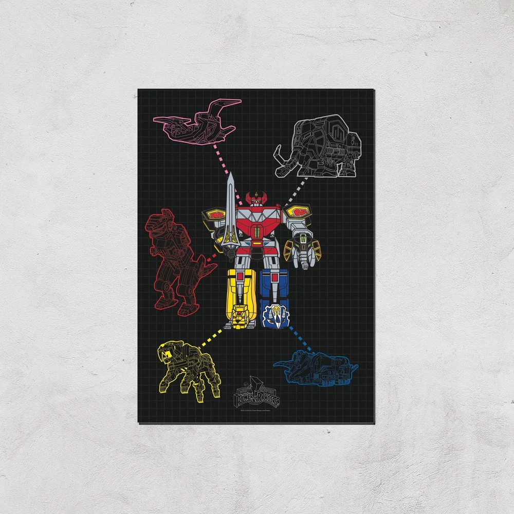 Power Rangers Megazord Giclee Print Giclee Art Print - A4 - Print Only Image 1