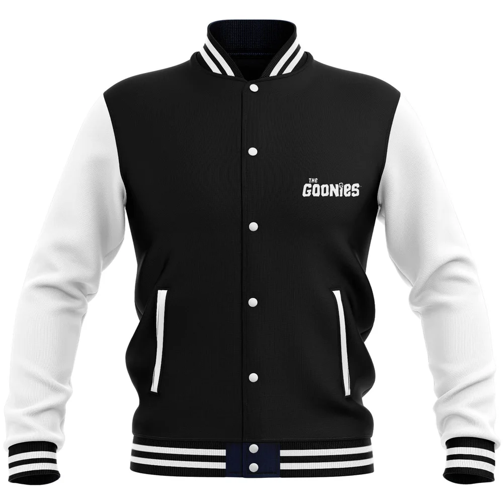 The Goonies Never-Say-Die Men's Varsity Jacket - Black - L - Black Image 1