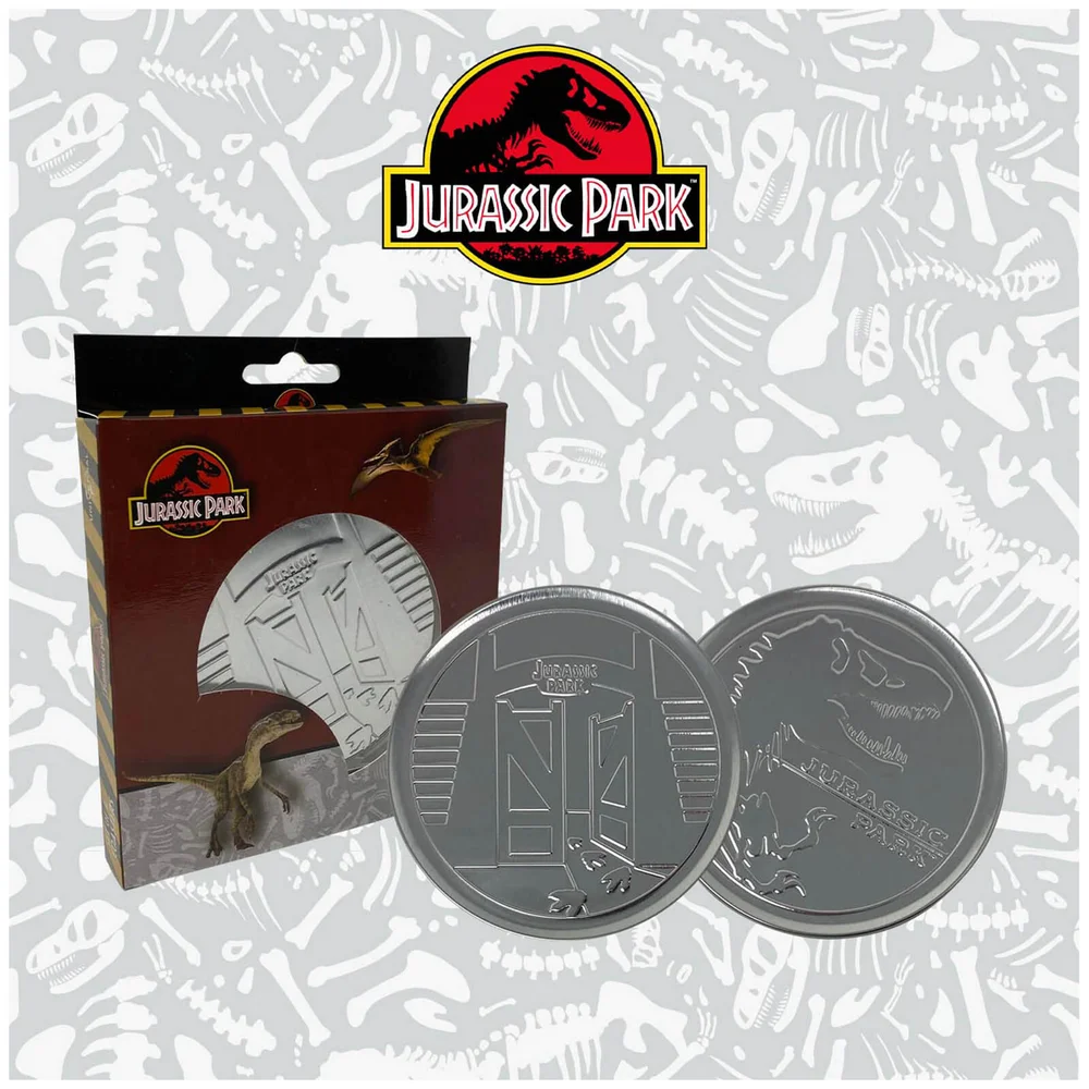 Jurassic Park Metal Drinks Coasters Image 1