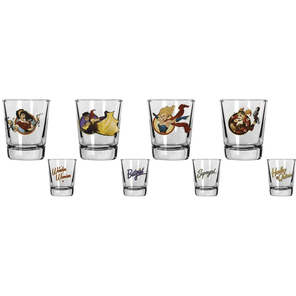 DC Comics DC Universe Shot Glasses Set of 4 Bombshell Image 1