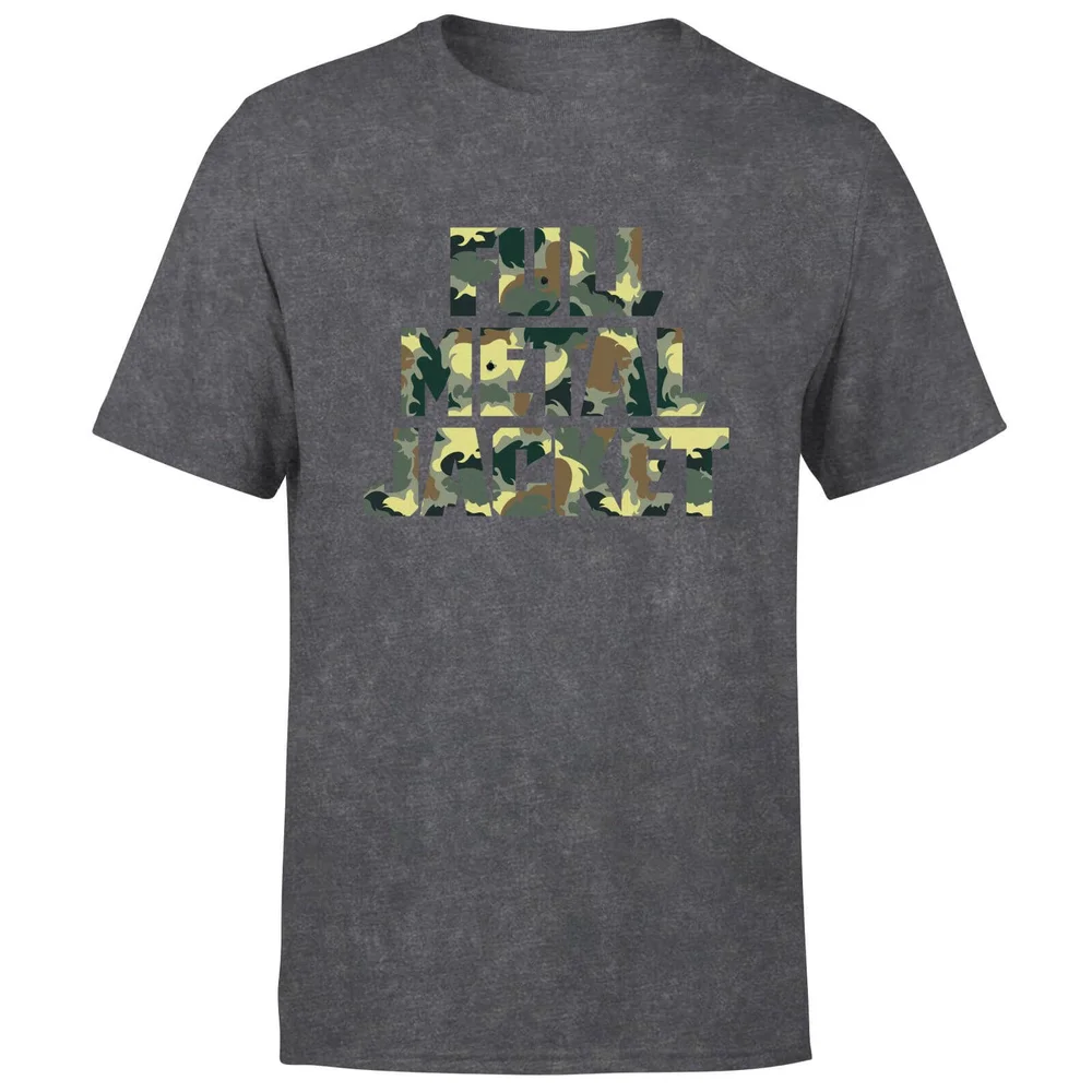 Full Metal Jacket Camo Title Unisex T-Shirt - Black Acid Wash - S Image 1