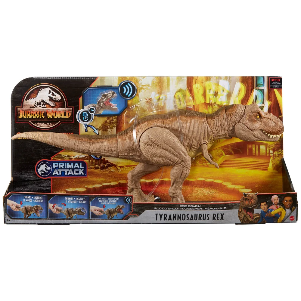 Jurassic World Epic Roar Tyrannosaurus Rex Dinosaur Toy Image 1