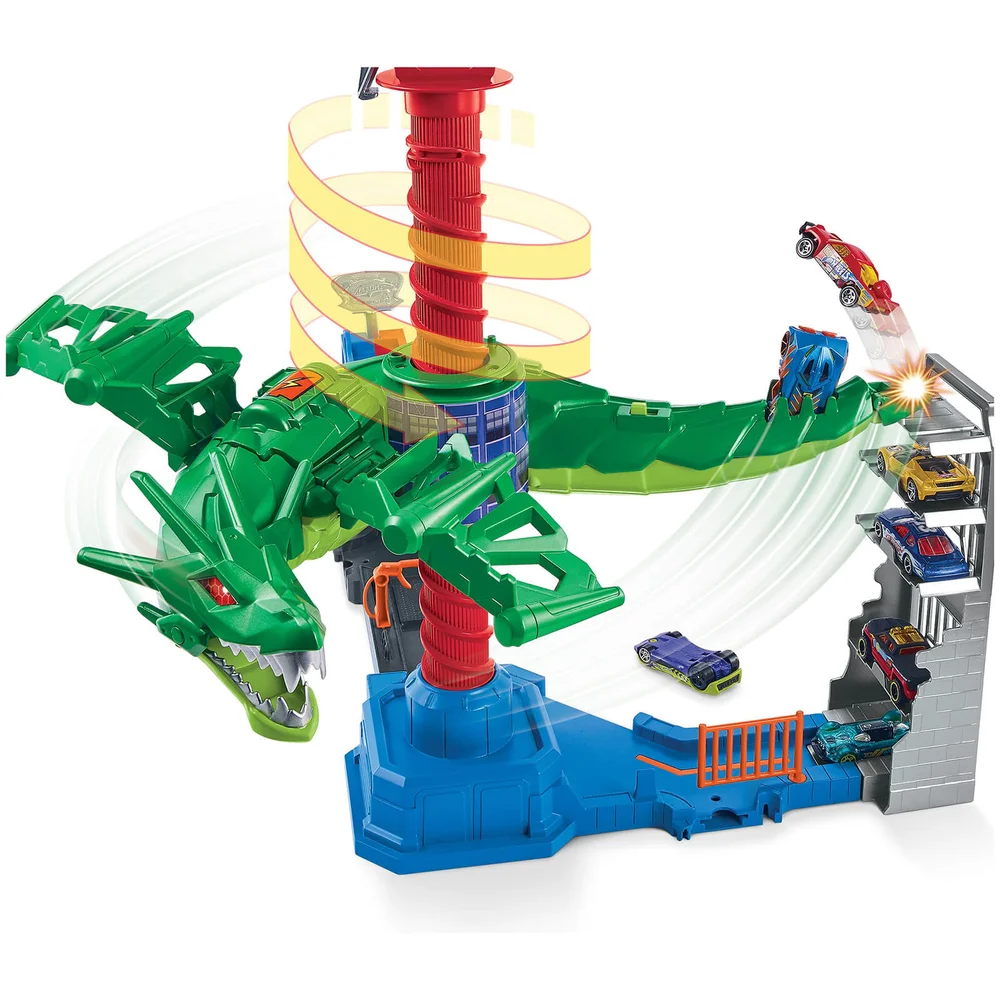Hot Wheels City Air Attack Dragon Playset Image 1