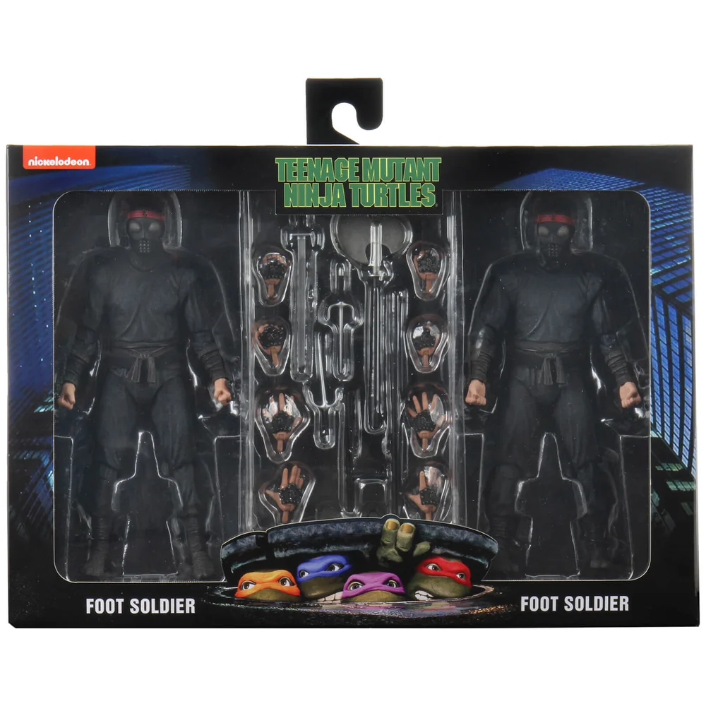 NECA Teenage Mutant Ninja Turtles 1990 Movie Foot Soldier 2 Pack Action Figures Image 1