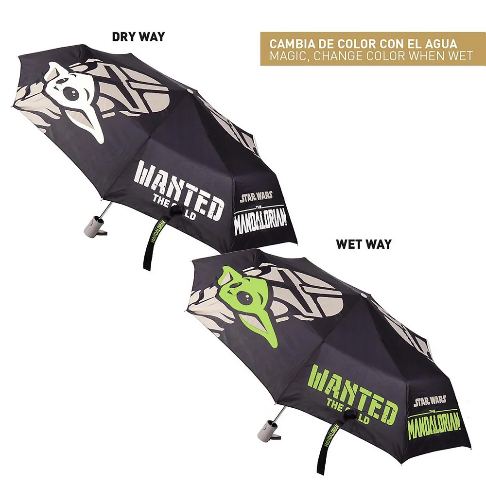 Star Wars: The Mandalorian Mando & The Child (Baby Yoda) Colour Changing Umbrella Image 1