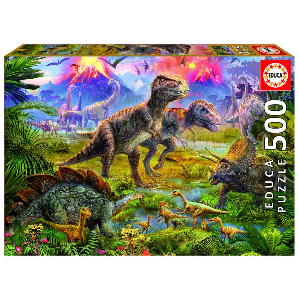 Dinosaur Gathering Jigsaw Puzzle (500 Pieces) Image 1