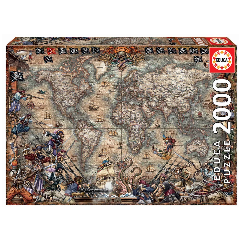 Pirates Map Jigsaw Puzzle (2000 Pieces) Image 1