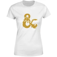 Dungeons & Dragons Ampersand Gold Women's T-Shirt - White - undefined undefined