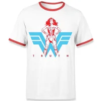 Wonder Woman Truth Unisex Ringer T-Shirt - White - undefined undefined