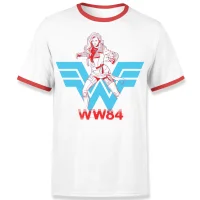 Wonder Woman Barbara Unisex Ringer T-shirt - White / Red - undefined undefined