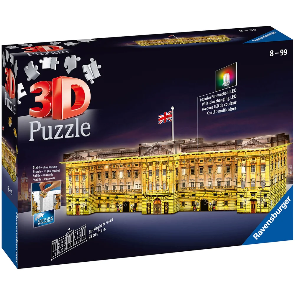 Ravensburger Buckingham Palace Night Edition 3D Puzzle (216 Pieces) Image 1