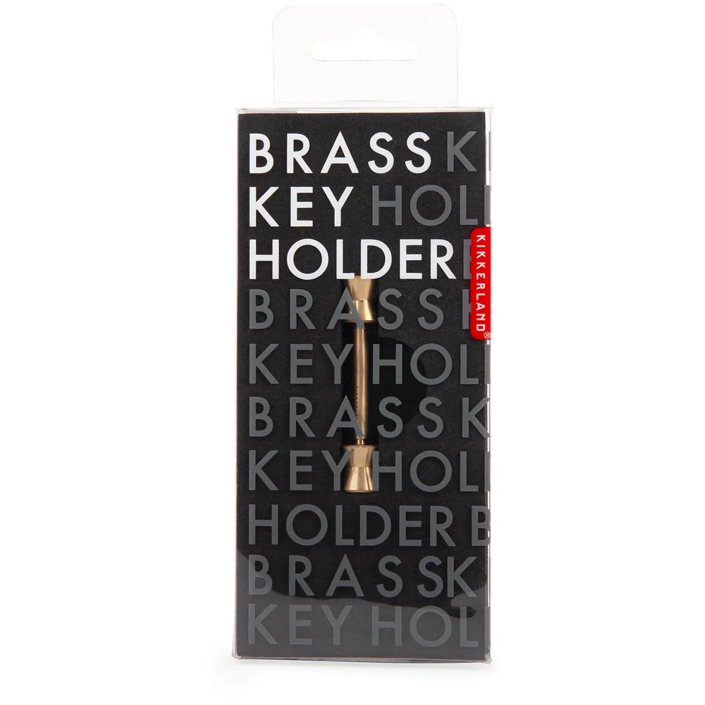 Kikkerland Short Cone Brass Key Holder Image 1