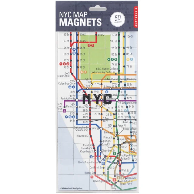 Kikkerland New York Map Magnets