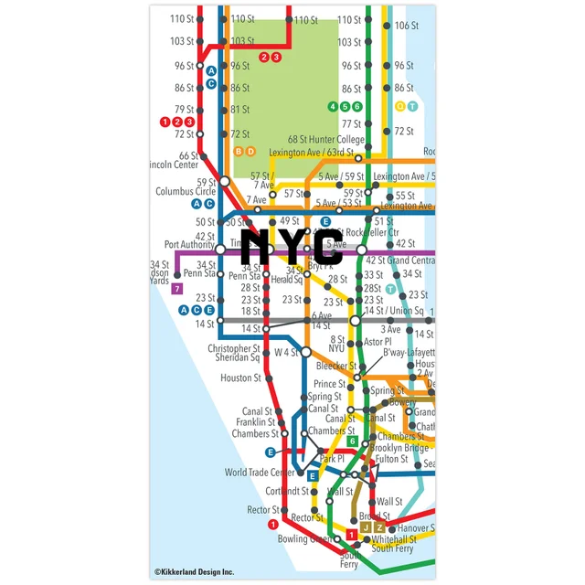 Kikkerland New York Map Magnets