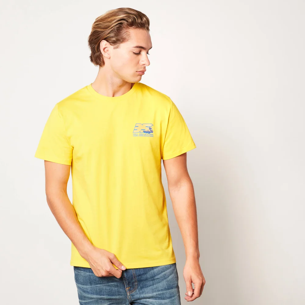 Back to the future 35 Hill Valley Front Unisex T-Shirt - Yellow - S Image 1