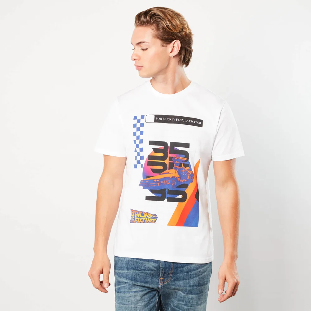 Back to the future Powered Car Unisex T-Shirt - White - S Image 1