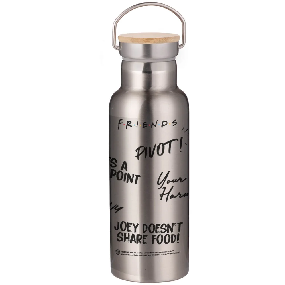 Friends Quotes Portable Insulated Water Bottle - Steel Image 1