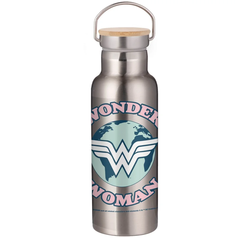 Wonder Woman Logo Portable Insulated Water Bottle - Steel Image 1