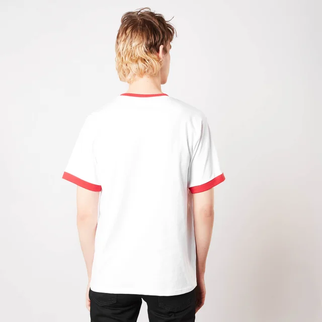 A Nightmare On Elm Street Don't Fall Asleep Unisex Ringer T-Shirt - White / Red