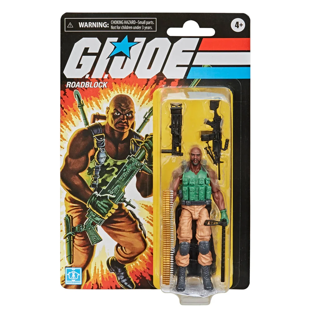 Hasbro G.I. Joe Retro Collection Roadblock 3.75-Inch Scale Collectible Action Figure Image 1