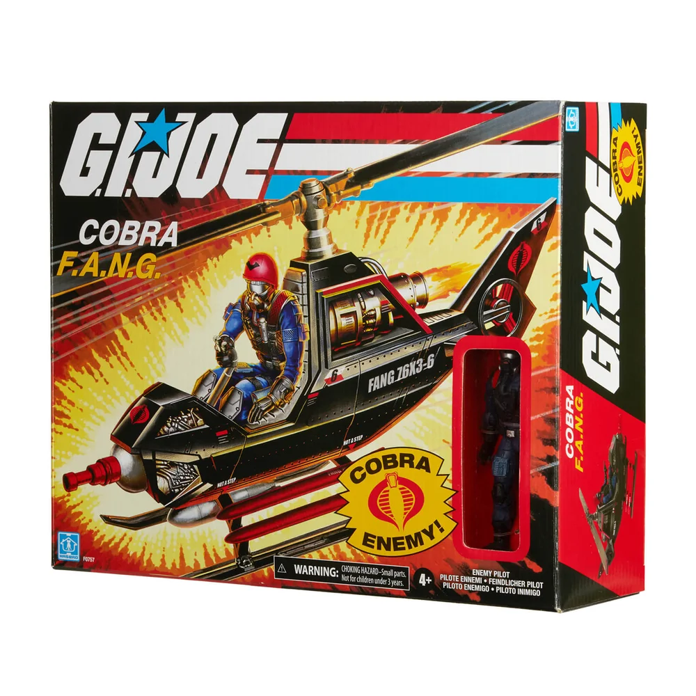 Hasbro G.I. Joe Retro Collection Cobra F.A.N.G. Vehicle and Cobra Pilot 3.75-Inch Scale Action Figure Image 1