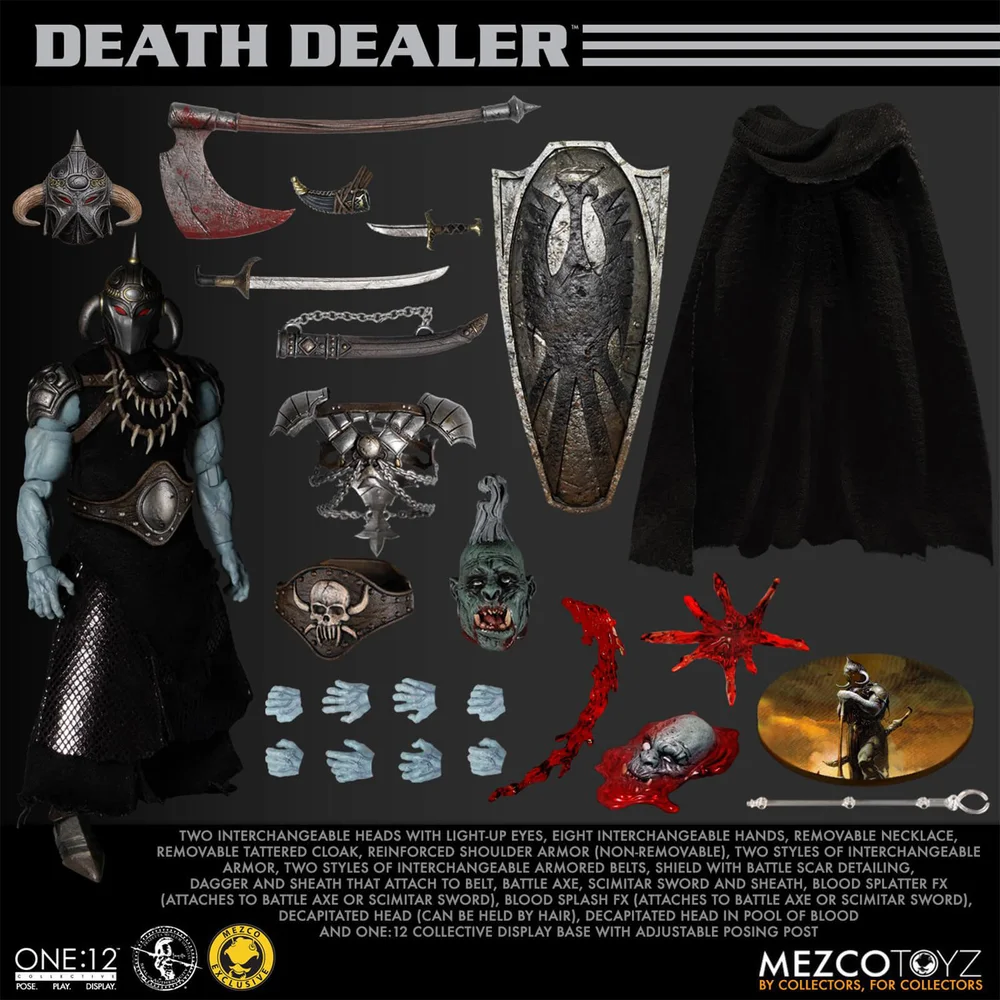 Mezco One:12 Collective Frank Frazetta's Death Dealer Limited Edition Figure Set Image 1