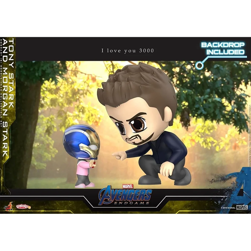 Hot Toys Cosbaby Marvel Avengers: Endgame - Tony Stark & Morgan Stark (Set of 2) Figure Image 1