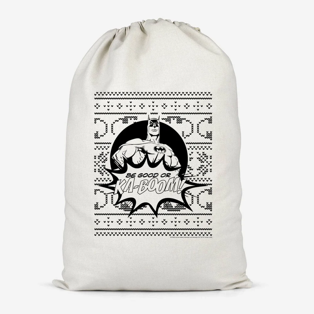 Batman Be Good Or Ka Boom! Cotton Storage Bag - Small Image 1