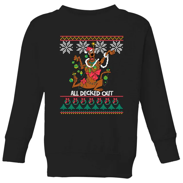 Scooby Doo All Decked Out Kids' Sweatshirt - Black