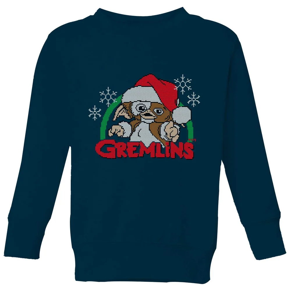 Gremlins Another Reason To Hate Christmas Kids' Christmas Jumper - Navy - 3-4 Years Image 1