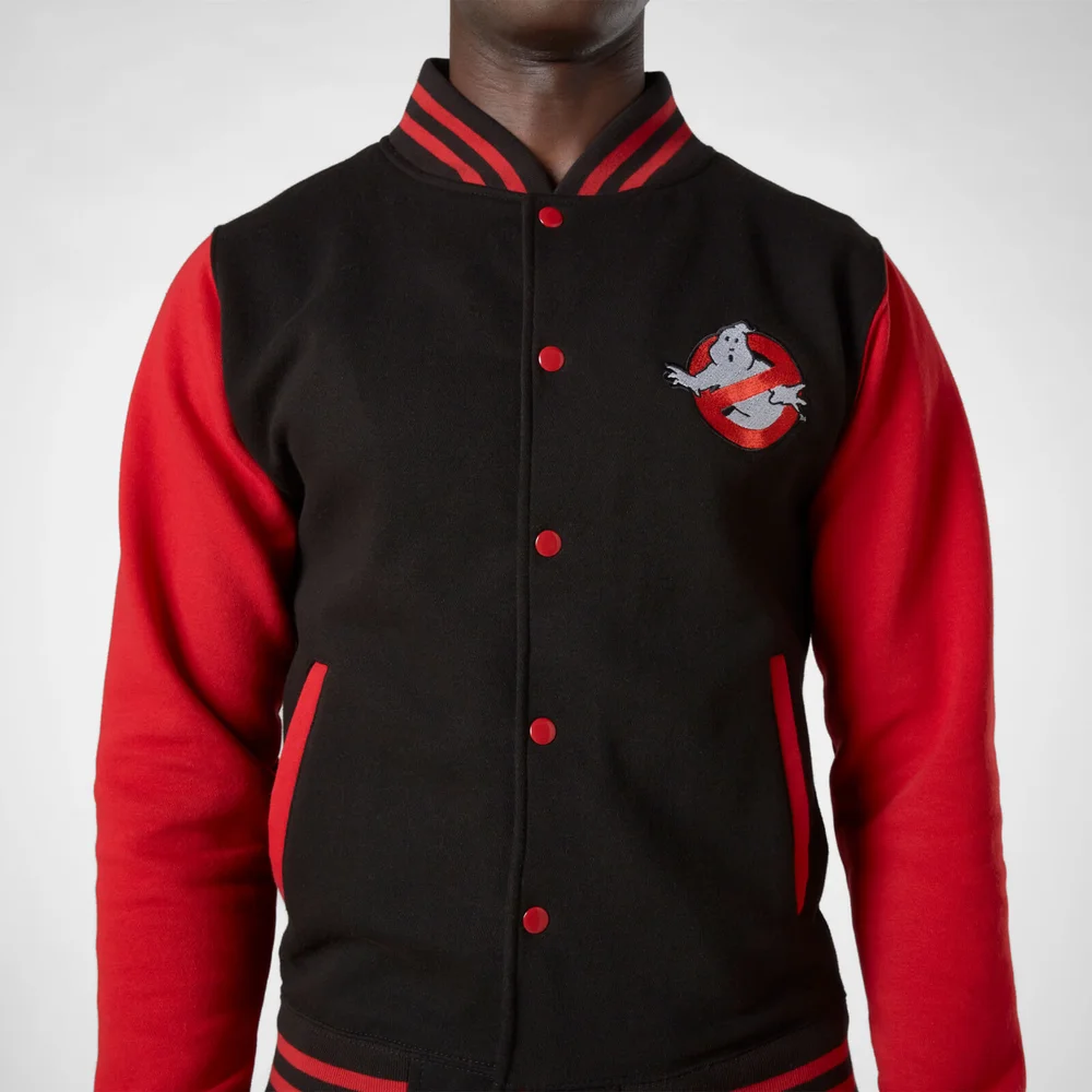 Ghostbusters Slime Varsity Jacket - Black/Red - S - Black Image 1