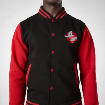 Ghostbusters Slime Varsity Jacket - Black/Red