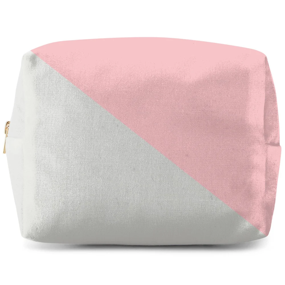 Split Pink Make Up Bag Image 1