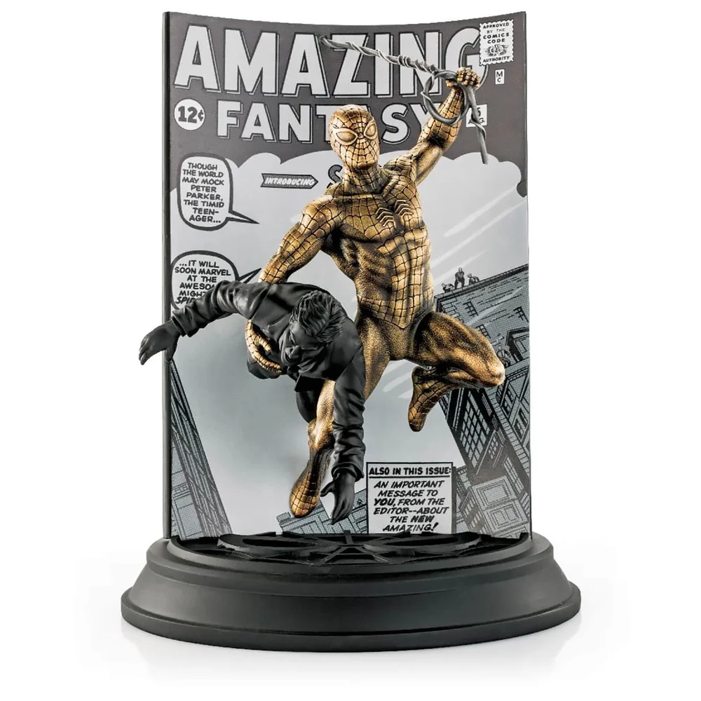 Royal Selangor Marvel Spider-Man Amazing Fantasy #15 Gold Version Limited Edition Statue (200 Worldwide) Image 1