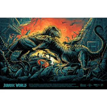 Jurassic World Screenprint by Dan Mumford