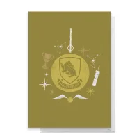 Harry Potter Hufflepuff Christmas Greetings Card - undefined undefined