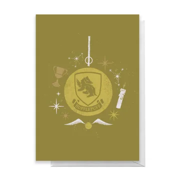 Harry Potter Hufflepuff Christmas Greetings Card