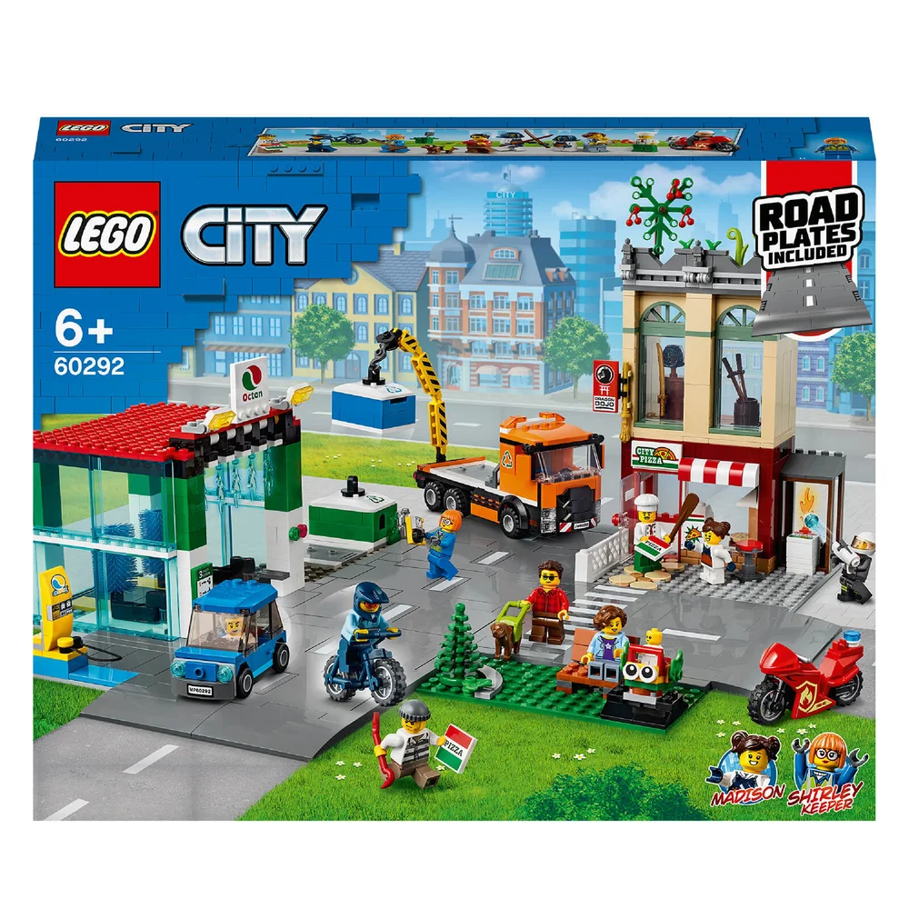 LEGO City: Town Centre with Road Plates & Car Wash Toy (60292) Image 1