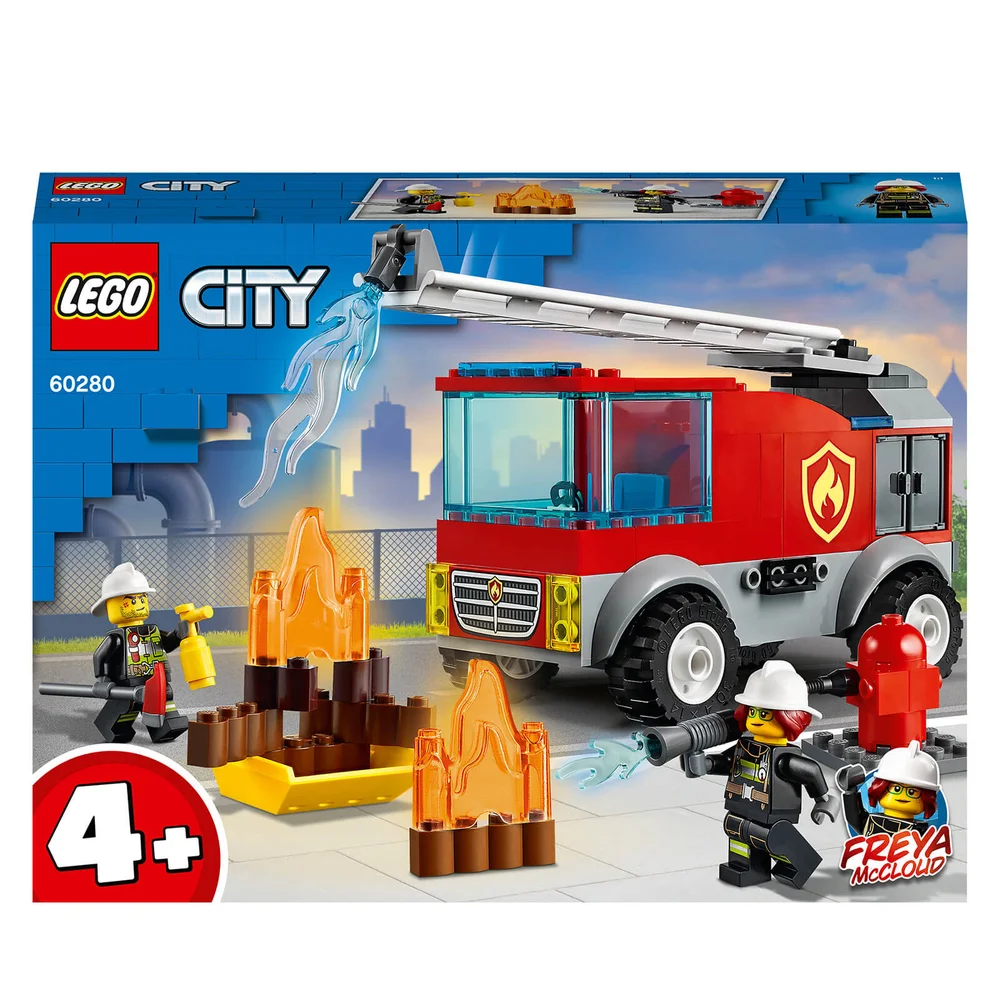 LEGO City: Fire Ladder Truck Building Set (60280) Image 1