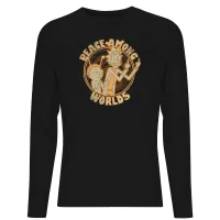 Rick and Morty Peace Among Worlds Unisex Long Sleeve T-Shirt - Black - undefined undefined