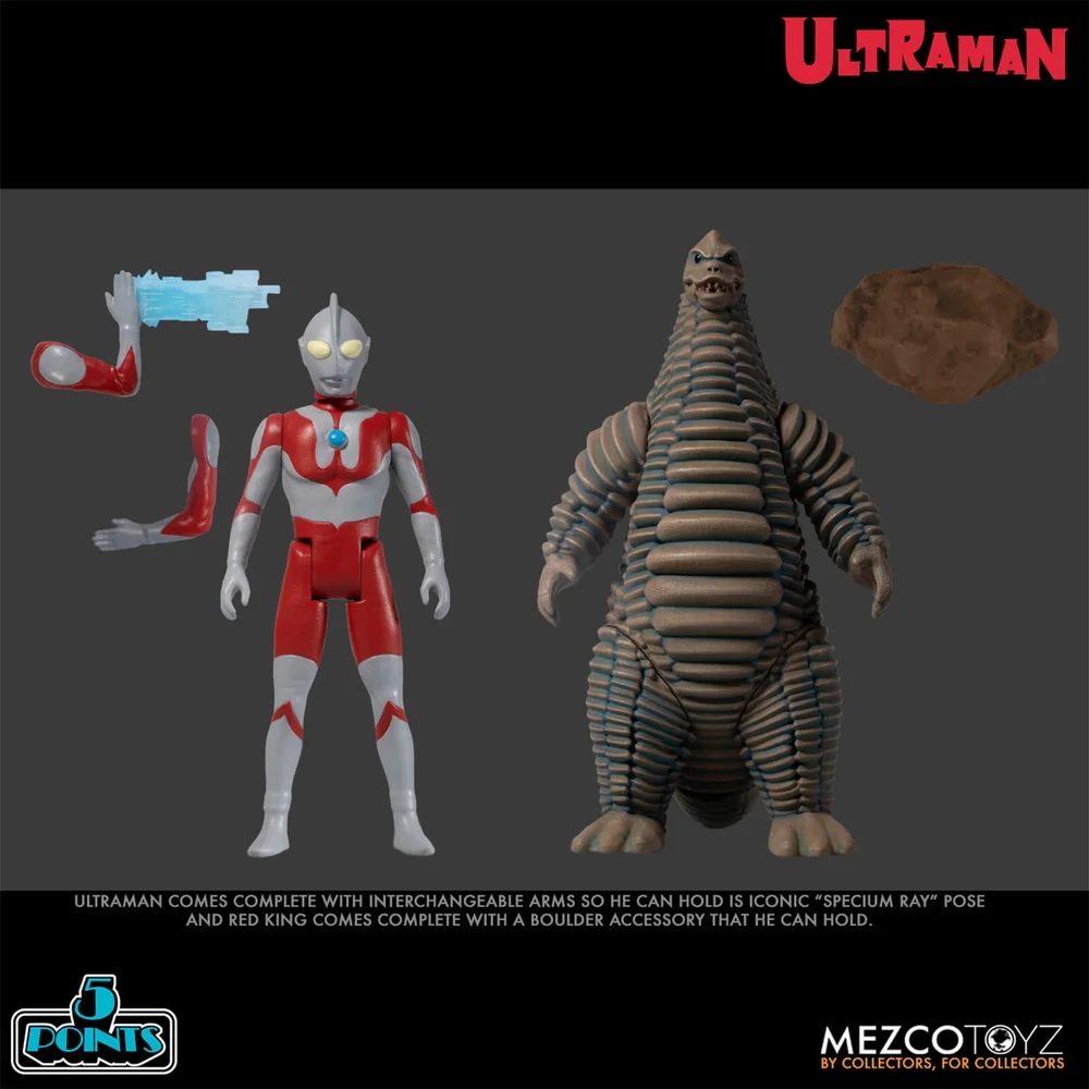 Mezco Ultraman and Red King 5 Points Deluxe Box Set Image 1