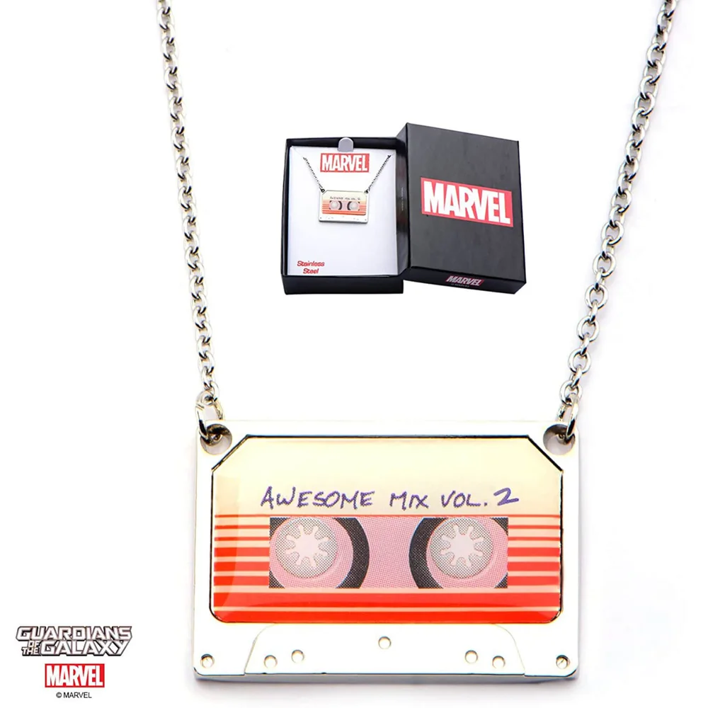 Marvel Guardians of the Galaxy Awesome Mix Vol. 2 Tape Pendant Necklace Image 1