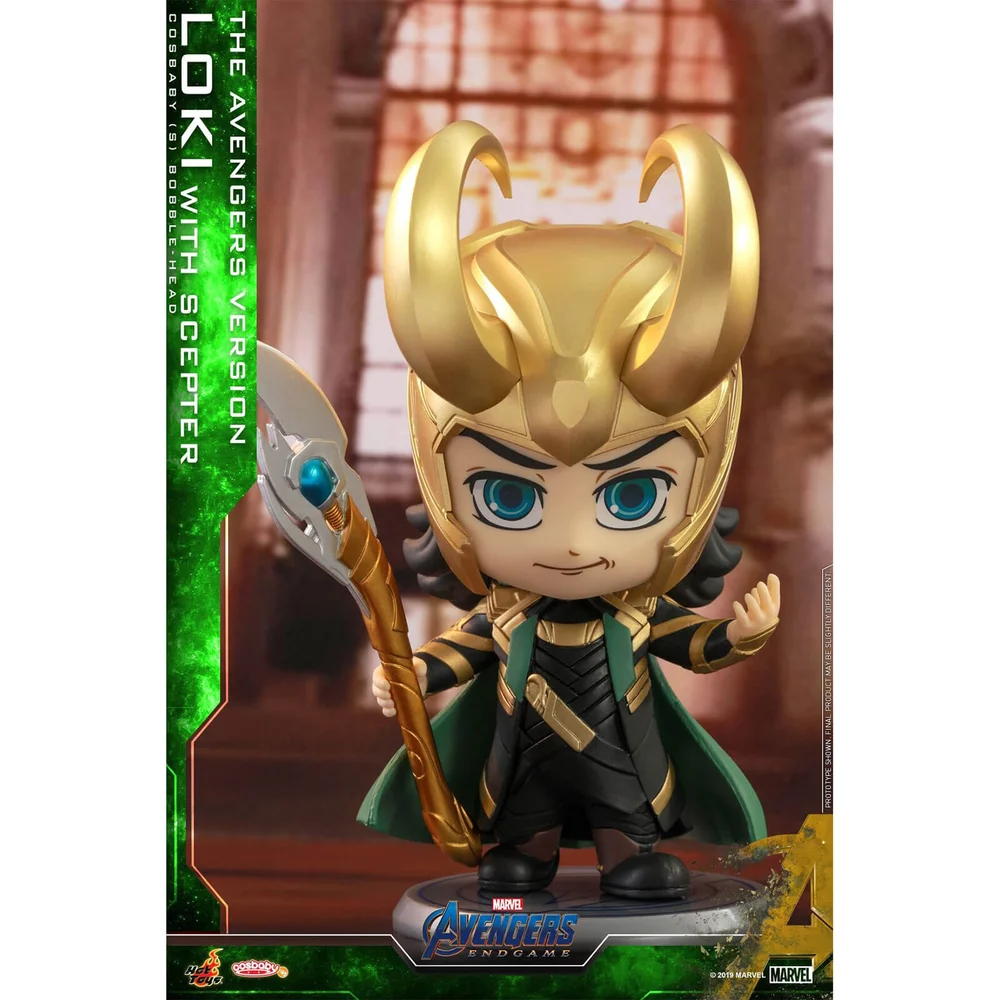 Hot Toys Cosbaby Marvel Avengers Endgame (Size S) - Loki (with Helmet/The Avengers Version) Image 1