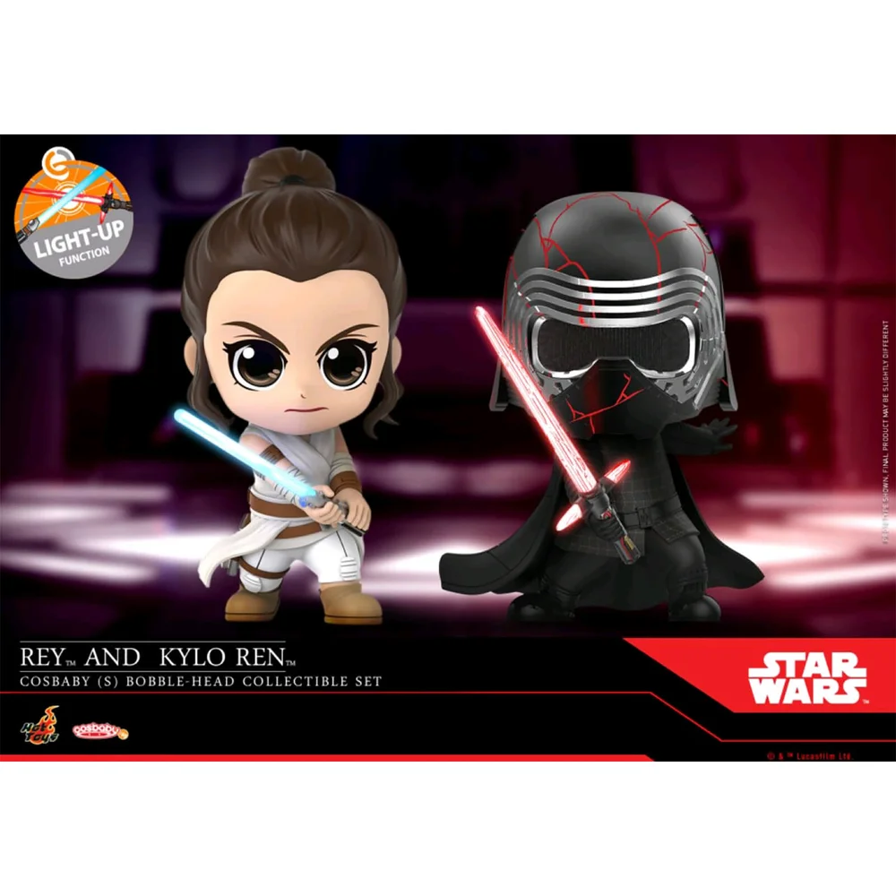 Hot Toys Cosbaby - Star Wars Rise of Skywalker (Size S) - Rey & Kylo Ren (Set of 2) Image 1