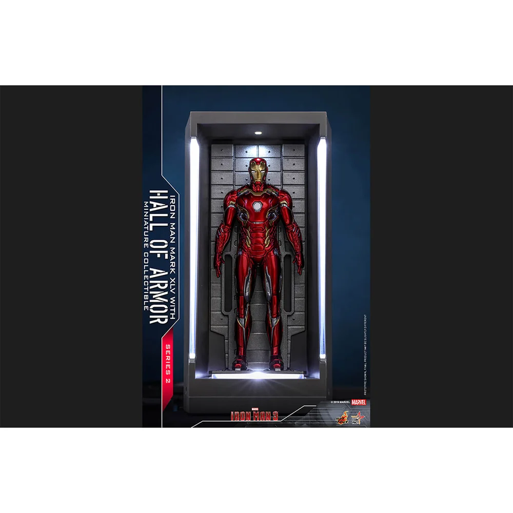 Hot Toys Marvel Miniature Figure: Iron Man 3/Series2 - Iron Man Mark 45 (with Hall of Armor) Image 1