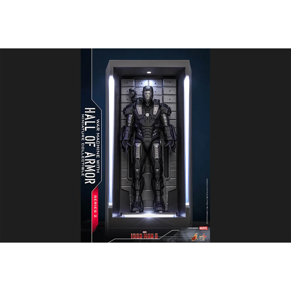 Hot Toys Marvel Miniature Figure: Iron Man 3/Series2 - War Machine (with Hall of Armor) Image 1